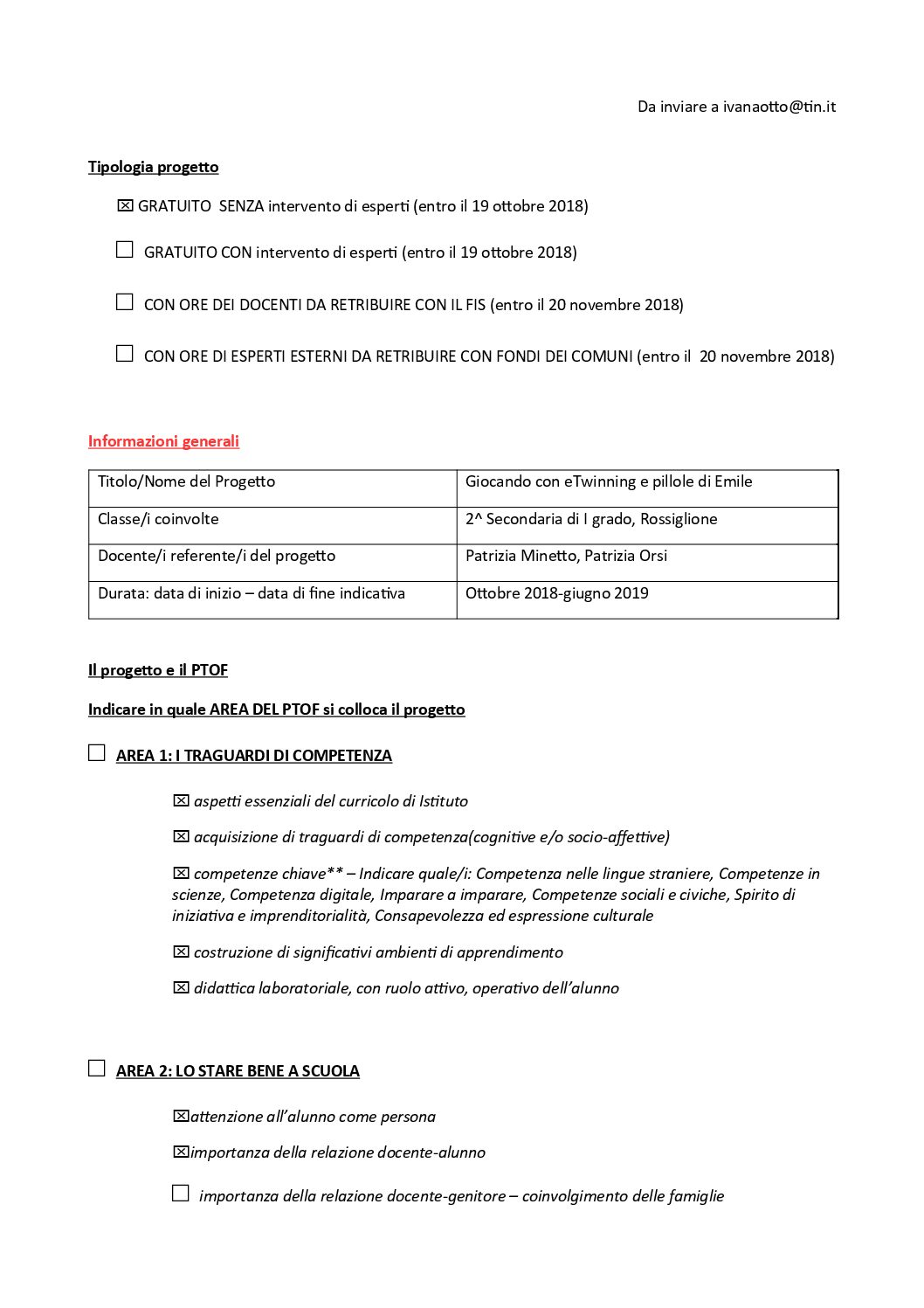 Progetto 'Giocando con eTwinning e pillole di Emile'